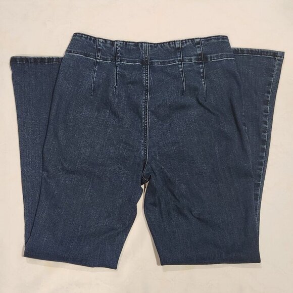 m jeans by maurices Womens 14R High Rise Flare Cool Comfort Sculptress Dark Wash - Picture 11 of 12